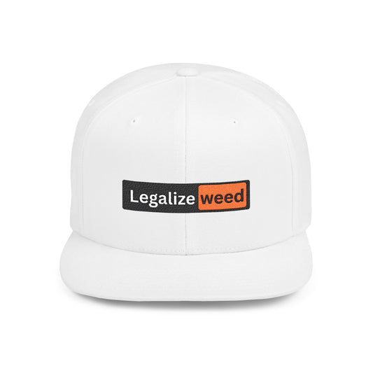 Legalize weed PH Flat Bill Snapback hat