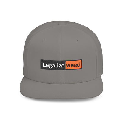 Legalize weed PH Flat Bill Snapback hat