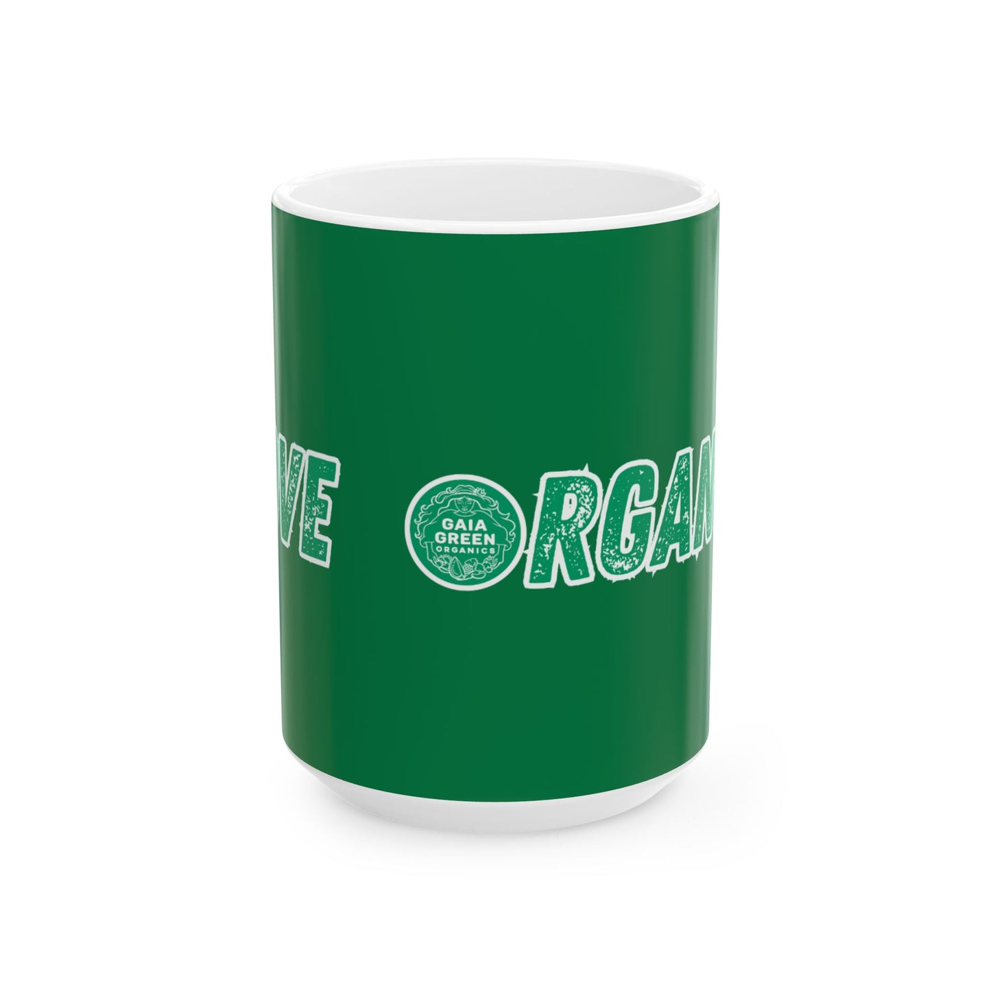 "I Love Organics" Stoned Merch Ceramic Mug, (15oz)